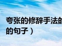 夸張的修辭手法的句子簡(jiǎn)單（夸張的修辭手法的句子）