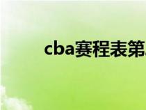 cba賽程表第二階段（cba賽程表）