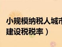 小規(guī)模納稅人城市維護(hù)建設(shè)稅稅率(城市維護(hù)建設(shè)稅稅率) 小規(guī)模納稅人城市維護(hù)建設(shè)稅稅率(城市維護(hù)建設(shè)稅稅率)