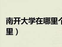 南開(kāi)大學(xué)在哪里個(gè)城市哪個(gè)區(qū)（南開(kāi)大學(xué)在哪里）