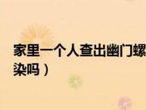 家里一個人查出幽門螺旋桿菌會傳染嗎（幽門螺旋桿菌會傳染嗎）