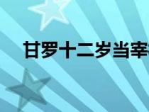 甘羅十二歲當(dāng)宰相（甘羅十二歲做宰相）