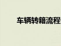 車輛轉(zhuǎn)籍流程詳解（車輛轉(zhuǎn)籍流程）