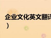 企業(yè)文化英文翻譯怎么寫（企業(yè)文化英文翻譯）