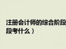 注冊會計師的綜合階段考試考什么（注冊會計師考試綜合階段考什么）