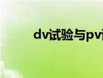 dv試驗(yàn)與pv試驗(yàn)什么意思（dvs）