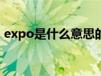 expo是什么意思的縮寫（expo是什么意思）