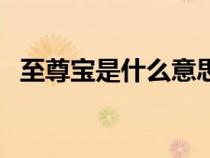 至尊寶是什么意思呀（至尊寶是什么意思）
