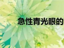 急性青光眼的治療（青光眼的治療）