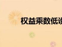 權(quán)益乘數(shù)低說明什么(權(quán)益乘數(shù)) 權(quán)益乘數(shù)低說明什么(權(quán)益乘數(shù))