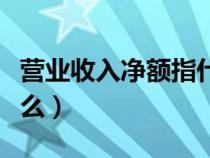 營業(yè)收入凈額指什么科目（營業(yè)收入凈額指什么）