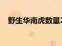 野生華南虎數(shù)量2023（野生華南虎數(shù)量）