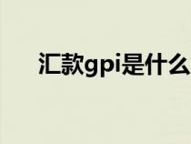 匯款gpi是什么意思（gpi是什么意思）