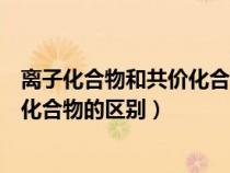 離子化合物和共價化合物的區(qū)別電負(fù)性（離子化合物和共價化合物的區(qū)別）