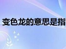 變色龍的意思是指哪一類人（變色龍的意思）