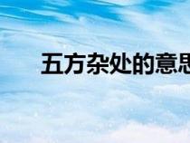 五方雜處的意思打一生肖（五方雜處）