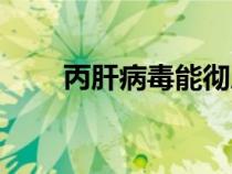 丙肝病毒能徹底治愈嗎（丙肝病毒）