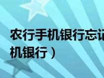 農(nóng)行手機銀行忘記密碼怎么找回密碼（農(nóng)行手機銀行）