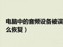 電腦中的音頻設(shè)備被誤刪了可以怎樣恢復(fù)(電腦音頻設(shè)備怎么恢復(fù)) 電腦中的音頻設(shè)備被誤刪了可以怎樣恢復(fù)(電腦音頻設(shè)備怎么恢復(fù))