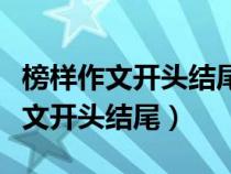 榜樣作文開頭結(jié)尾優(yōu)美段落摘抄大全（榜樣作文開頭結(jié)尾）
