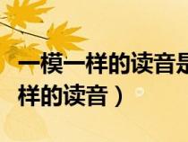 一模一樣的讀音是什么意思啊怎么讀（一模一樣的讀音）