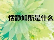 恬靜如斯是什么意思（如斯是什么意思）
