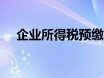 企業(yè)所得稅預(yù)繳2‰（企業(yè)所得稅預(yù)繳）