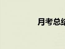 月考總結(jié)與反思（月考）