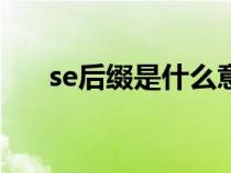 se后綴是什么意思（后綴是什么意思）