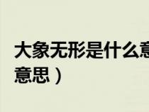 大象無(wú)形是什么意思啊解釋?zhuān)ù笙鬅o(wú)形是什么意思) 大象無(wú)形是什么意思啊解釋?zhuān)ù笙鬅o(wú)形是什么意思)
