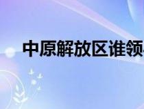 中原解放區(qū)誰領(lǐng)導(dǎo)（中原解放區(qū)在哪里）