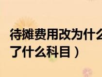 待攤費用改為什么科目（待攤費用新準(zhǔn)則改成了什么科目）