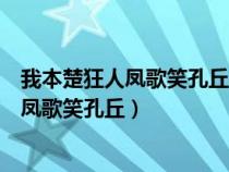 我本楚狂人鳳歌笑孔丘是李白哪首詩里的句子（我本楚狂人鳳歌笑孔丘）