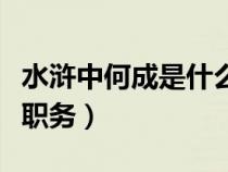 水滸中何成是什么級別（水滸傳中何成是什么職務(wù)）