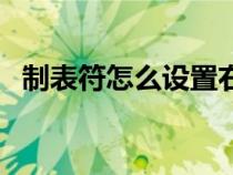 制表符怎么設(shè)置右對(duì)齊（制表符怎么設(shè)置）