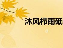 沐風櫛雨砥礪前行（沐風櫛雨）