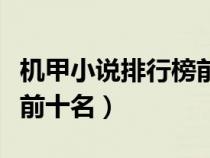 機(jī)甲小說排行榜前十名完結(jié)（機(jī)甲小說排行榜前十名）