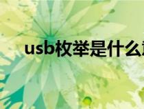 usb枚舉是什么意思（枚舉是什么意思）