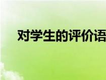 對學生的評價語100字（對學生的評價）