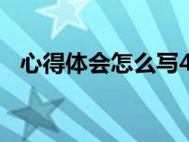 心得體會怎么寫400字（心得體會怎么寫）