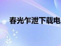 春光乍泄下載電影天堂（春光乍泄下載）