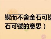 鍥而不舍金石可鏤的意思和典故（鍥而不舍金石可鏤的意思）
