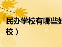 民辦學(xué)校有哪些好的學(xué)校（民辦學(xué)校是私立學(xué)校）