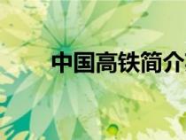 中國高鐵簡(jiǎn)介英文（中國高鐵簡(jiǎn)介）