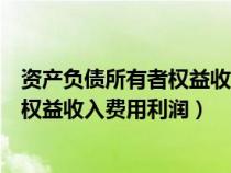 資產(chǎn)負(fù)債所有者權(quán)益收入費(fèi)用利潤(rùn)是什么(資產(chǎn)負(fù)債所有者權(quán)益收入費(fèi)用利潤(rùn)) 資產(chǎn)負(fù)債所有者權(quán)益收入費(fèi)用利潤(rùn)是什么(資產(chǎn)負(fù)債所有者權(quán)益收入費(fèi)用利潤(rùn))