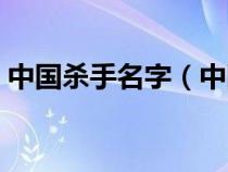 中國殺手名字（中國殺手榜前十名分別是誰）