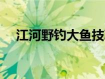 江河野釣大魚技巧（江河野釣魚餌配方）