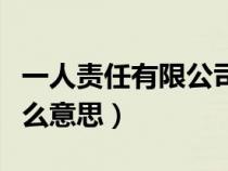 一人責任有限公司是什么意思(有限公司是什么意思) 一人責任有限公司是什么意思(有限公司是什么意思)