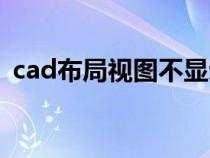 cad布局視圖不顯示（cad布局不顯示圖形）