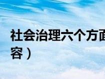 社會治理六個方面內(nèi)容（社會治安綜合治理內(nèi)容）